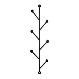 Wallity Rod 2 Gancho de Pared de Metal Negro